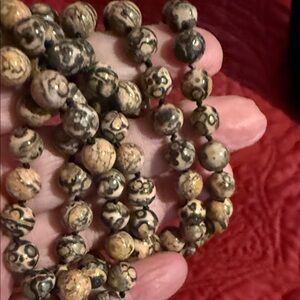 Leopard Skin Jasper Beaded Necklace